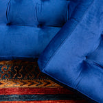 Angela Blue Floor Cushion -Velvet Cushion