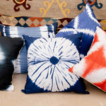 Shibori Blue-3 Pc Cushion Cover Set Tie & Dye
