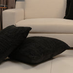 Coco Black Floor cushion Cover -1 Pc  Crochet cushion