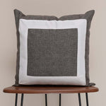 Monochrome Grey Rectangular +Sienna Grey  Square -2 Pc-Jute Cushion Cover Set