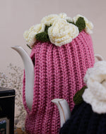 knitted pink crochet with embellishment