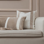 Lelia Stripe Cushion Set Off White/Beige Cushion Cover