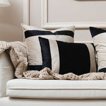 Lelia Stripe Cushions Black/Beige - 2 PCS Set