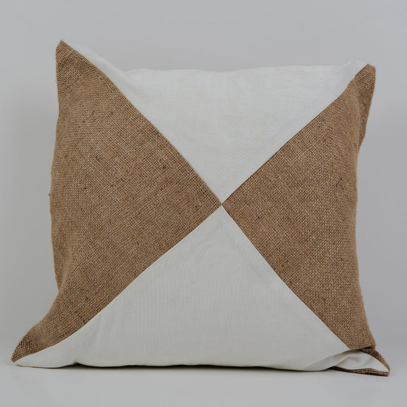 Duo Triangle(White) Cushion Cover