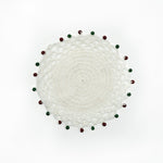 Glass Cover with Multi Pearls-6 Pcs