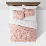 Blush Pink Pinch Pleat Comforter