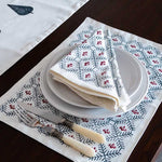 Hand Block Print Blue and White  Enchanted-Block Print Dining Set