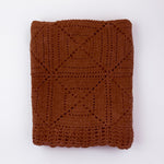 Coco Crochet Throw Burnt Orange