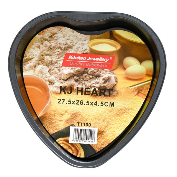 KJ Heart Shaped Baking Mould- Aluminium KJ Heart Shaped Baking Mould- Aluminium Non Stick