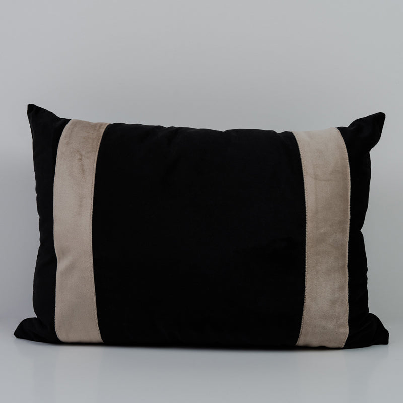 Lelia Stripe Black Cushion Cover-1 PC