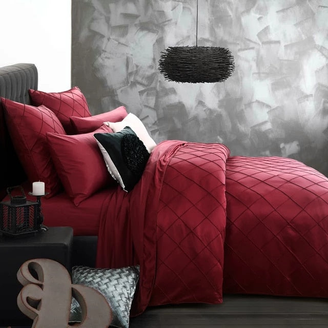 Luxury Bridal Bedding Set-Red