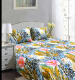 Double Bed Sheet Satin-Moss