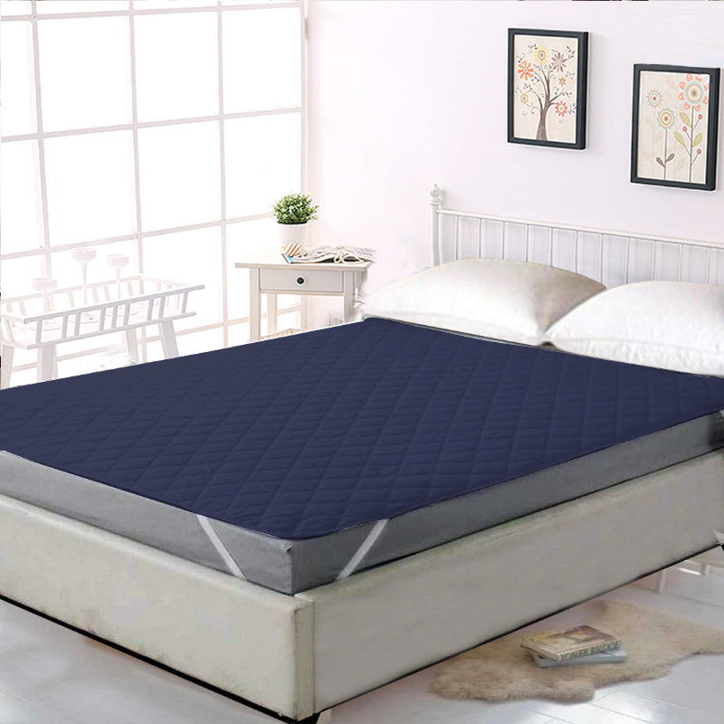 Waterproof Blue Mattress Pad