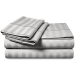 Pcs Satin Stripe Double Bed Duvet Set-Silver
Success
