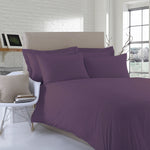 Dark Purple Dyed Satin Bed Set