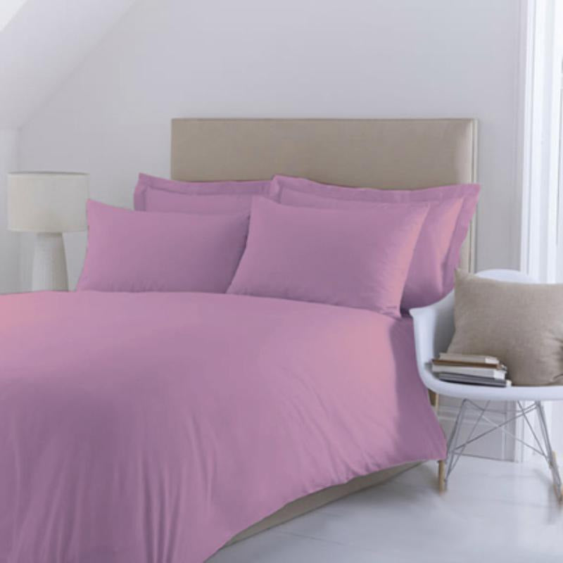 Pink -Dyed Satin Duvet Bed Set
