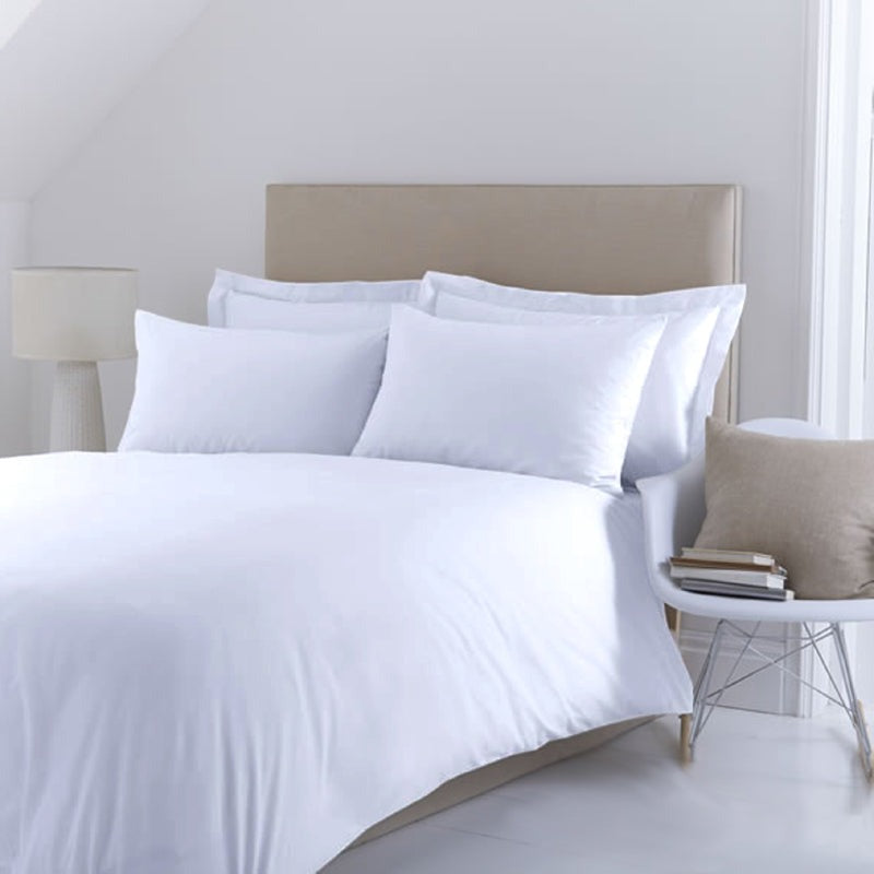White-Dyed Satin Duvet Bed Set