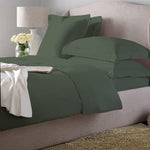 Dark Green Dyed Satin Bed Set