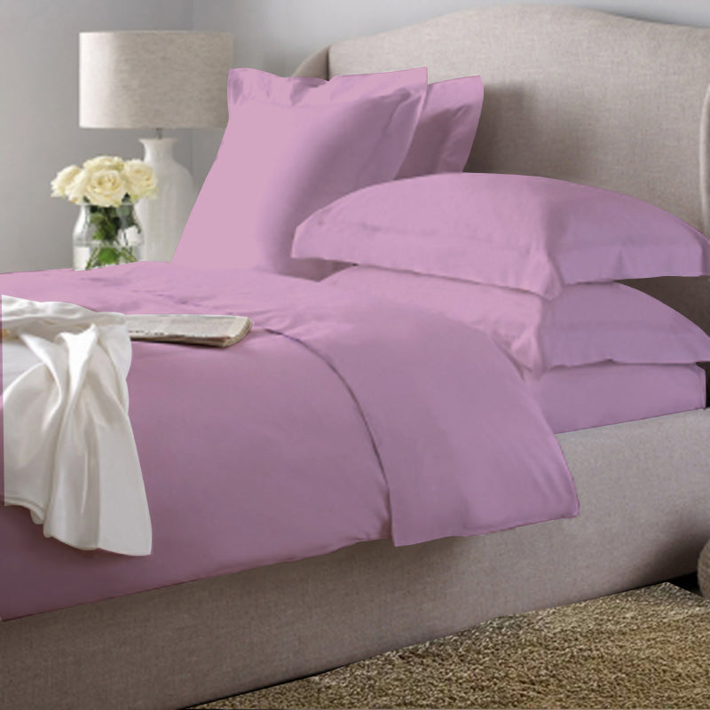 Pink Dyed Satin Bed Set