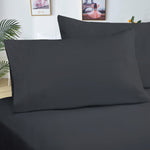 Black-Dyed Satin Duvet Bed Set