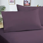 Dark Purple Dyed Satin Bed Set