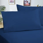 Royal Blue-Dyed Satin Duvet Bed Set
