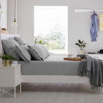 Grey Duvet-Dyed Satin Duvet Bed Set