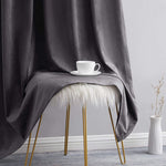 Velvet Curtain Charcoal Grey