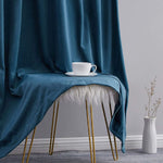 Velvet Curtain Teal-Blue