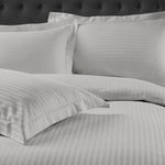 Pcs Satin Stripe Double Bed Duvet Set-Silver
Success

