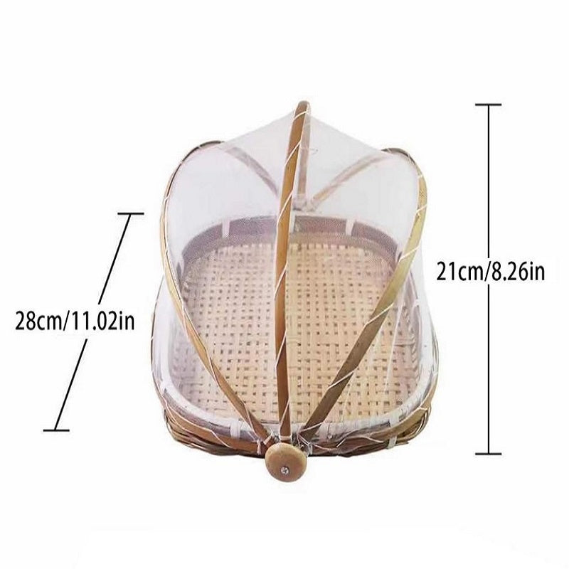 Food Tent Basket With Mesh Net Cover Square