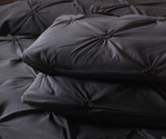 Black Pinch Pleat Comforter