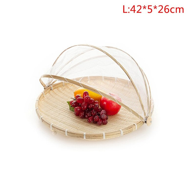 Food Tent Basket Tray With Mesh Net Cover