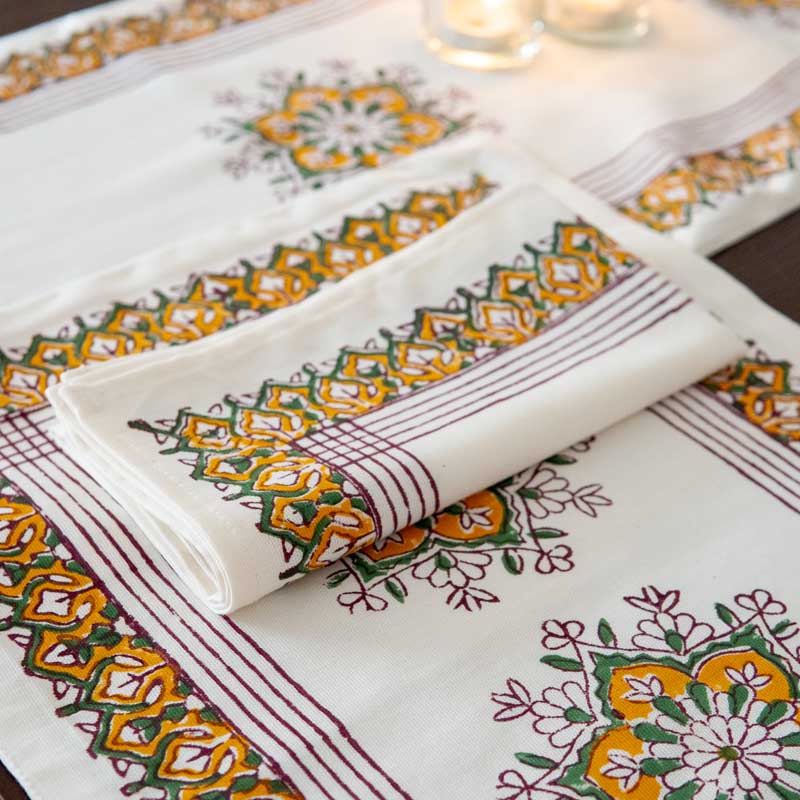 Sundarta-Block Print Dining Set Sundarta-Block Print Dining Set