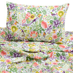 Single Bed Sheet-Southern Bloom (white)