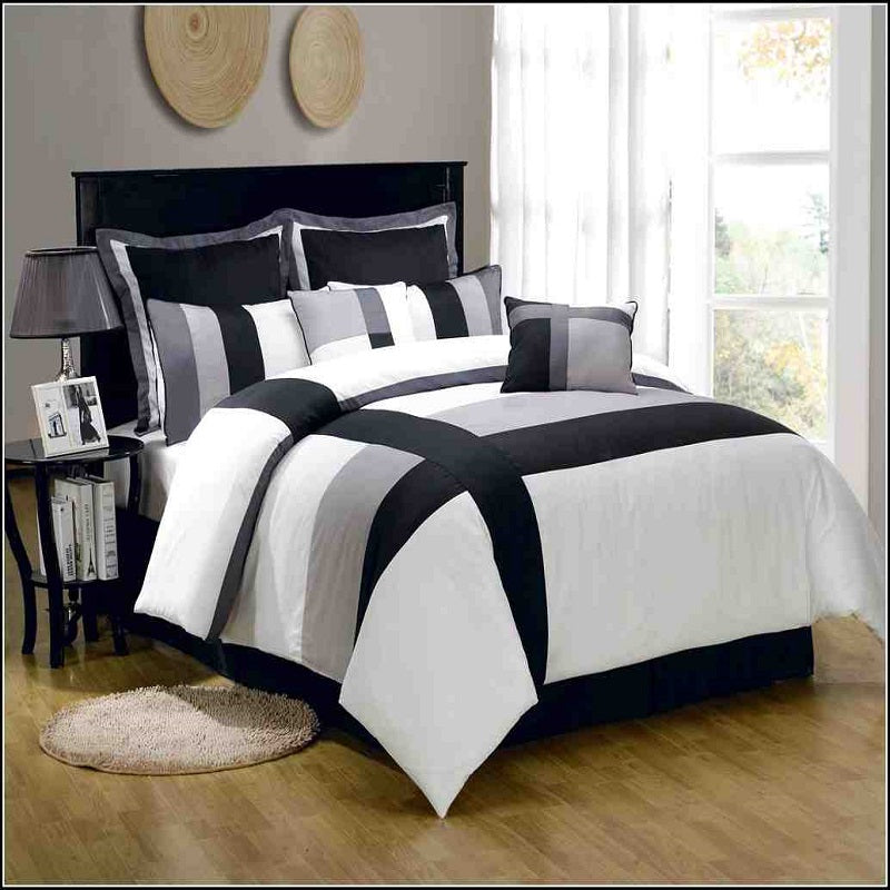 Black & White Hotel Style Cotton Satin Duvet Set
