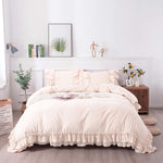 Vintage Boho Pom-Fringe Cotton Satin Vintage Boho Pom-Fringe Cotton Satin Duvet Set (Ivory)