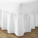 Valance Fitted Sheet Set-White