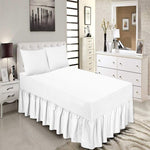 Valance Fitted Sheet Set-White