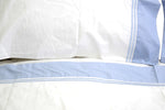 3 PCs Hilton Cotton Duvet Cover Set-Blue