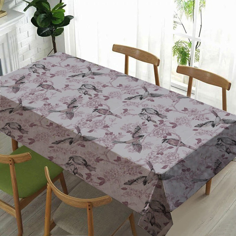 Song Bird Plum Table Cover - (46x90 Inches)