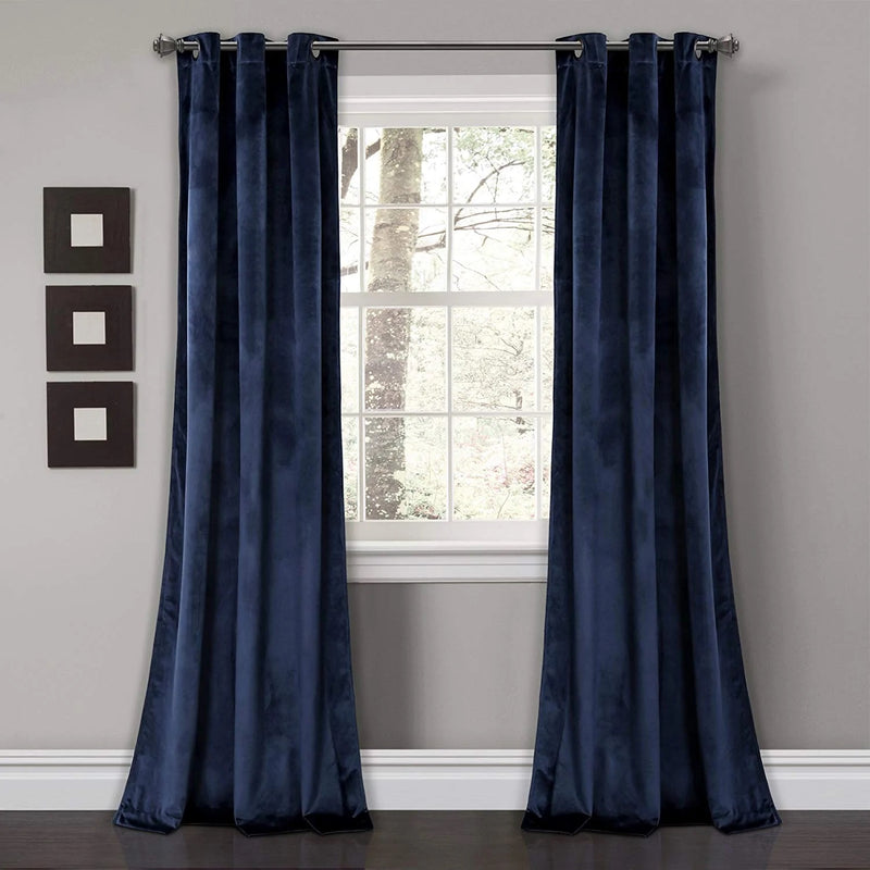 Velvet Curtain Blue