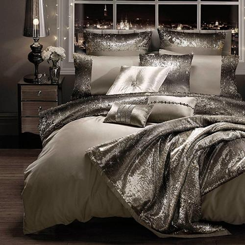 Luxury Sequence Bridal Bedding Set-Beige