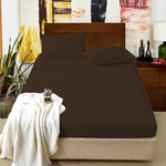 Fitted Sheet Set-Chocolate brown