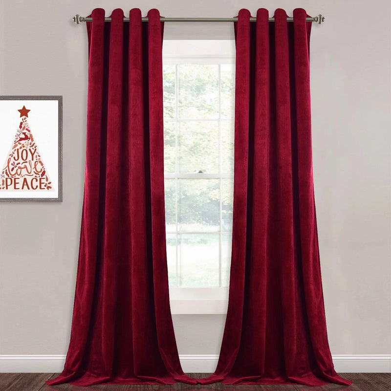 Velvet Curtain Maroon