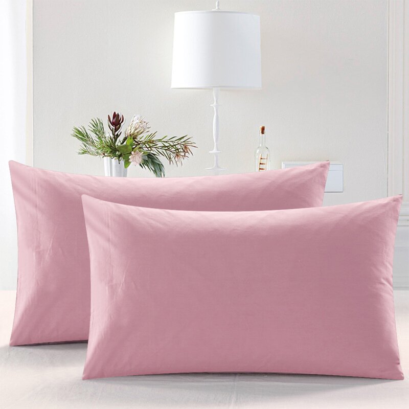 Pillow Case Pair-Dusty Pink