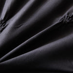 3 PCs Pintuck Satin Quilt Cover Set-Black