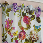 2 PC Curtain Panels-English Garden Ecru White